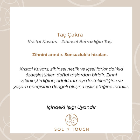 Taç Çakra – Kristal Kuvars Kolye