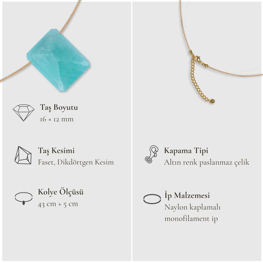Boğaz Çakra – Amazonit Kolye