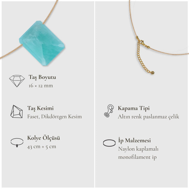 Boğaz Çakra – Amazonit Kolye