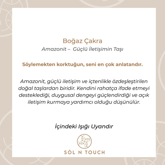 Boğaz Çakra – Amazonit Kolye