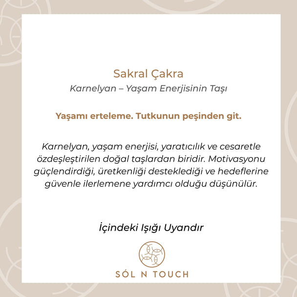 Sakral Çakra – Karnelyan Kolye 