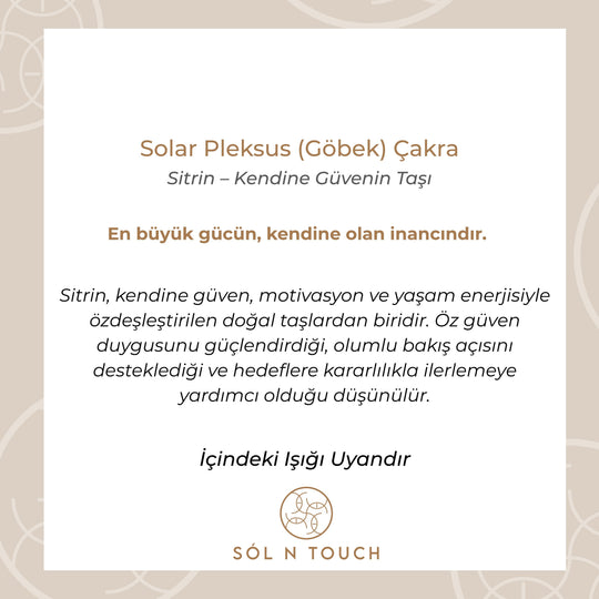 Solar Pleksus (Göbek) Çakra – Sitrin Kolye