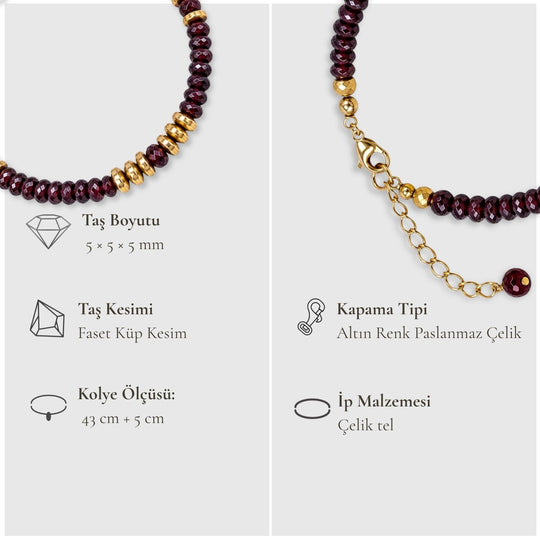 Asaletin Taşı – Lal Taşı (Garnet) Bileklik