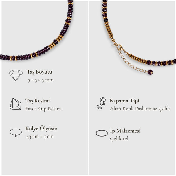 Asaletin Taşı – Lal Taşı (Garnet) Kolye