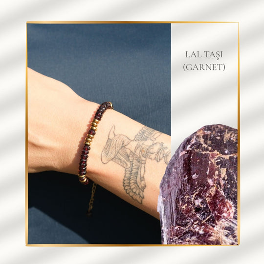 Asaletin Taşı – Lal Taşı (Garnet) Bileklik