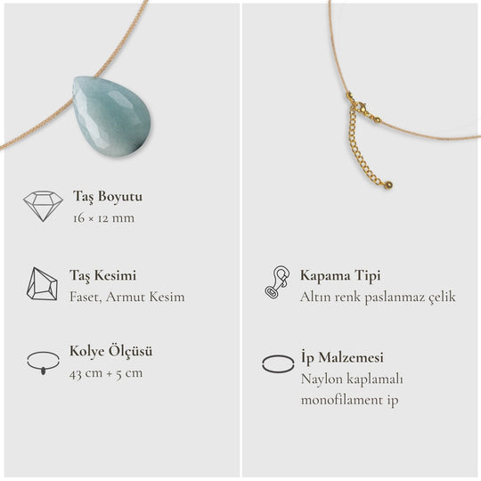 Duygusal Dengenin Taşı – Akuamarin Kolye 