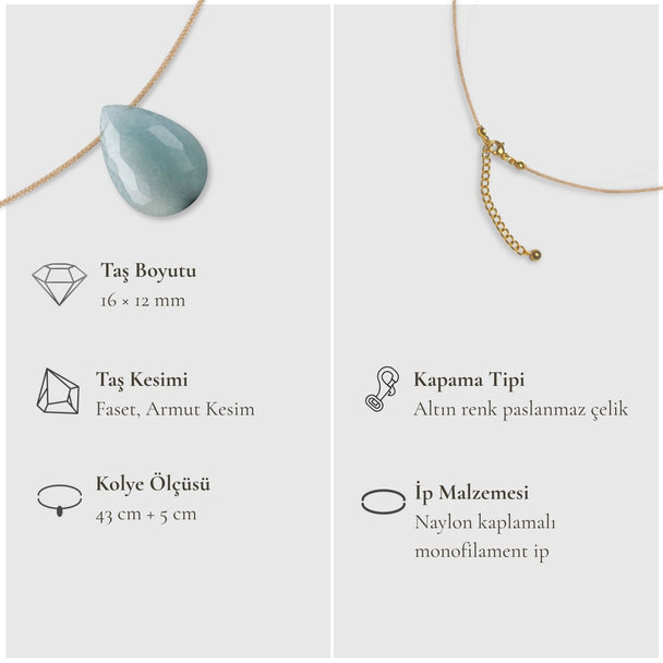Duygusal Dengenin Taşı – Akuamarin Kolye 
