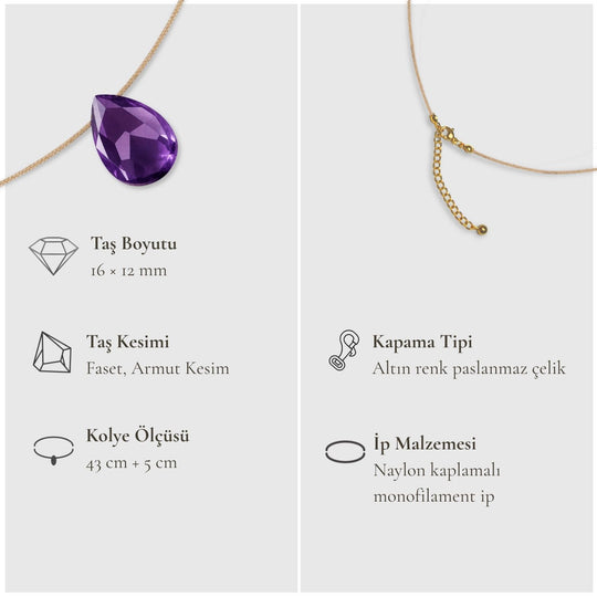 Huzurun Taşı – Ametist Kolye