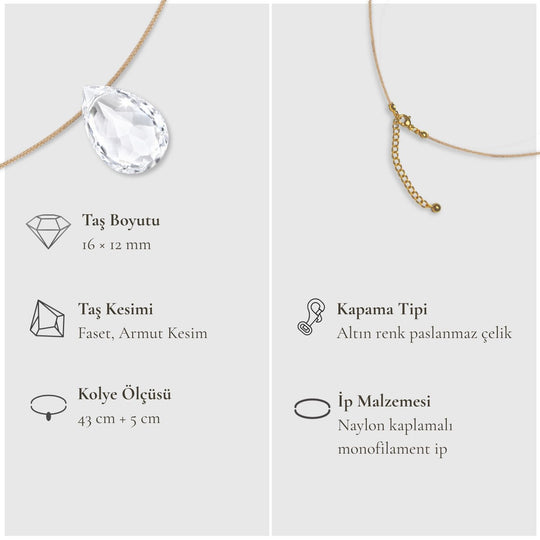 İyileşmenin Taşı – Kristal Kuvars Kolye