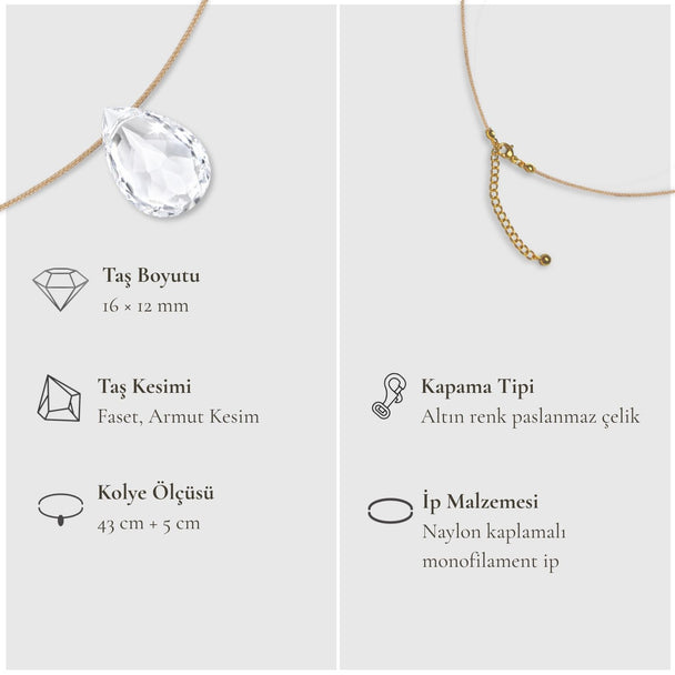 İyileşmenin Taşı – Kristal Kuvars Kolye