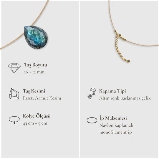İlhamın Taşı  – Labradorit Kolye