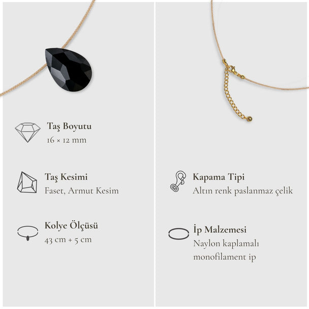 İçsel Gücün Taşı  – Siyah Oniks Kolye