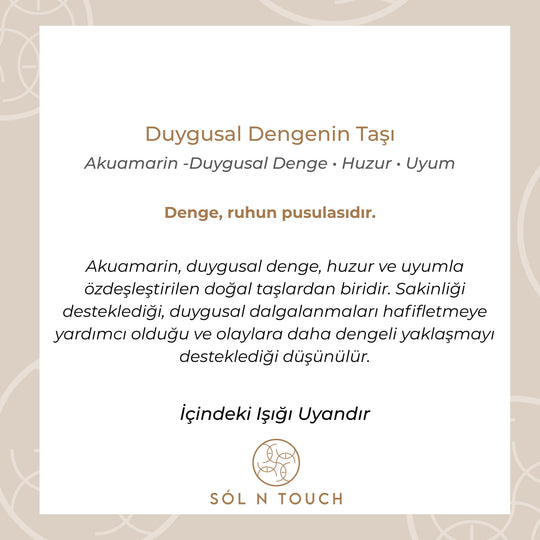 Duygusal Dengenin Taşı – Akuamarin Kolye 