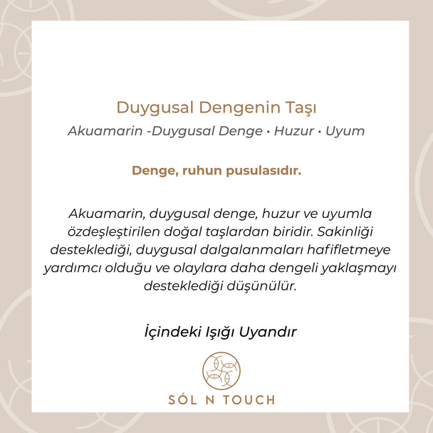Duygusal Dengenin Taşı – Akuamarin Kolye 