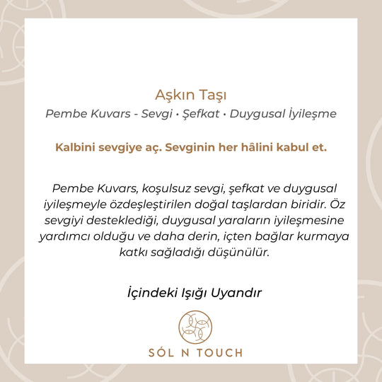 Aşkın Taşı – Pembe Kuvars Kolye 