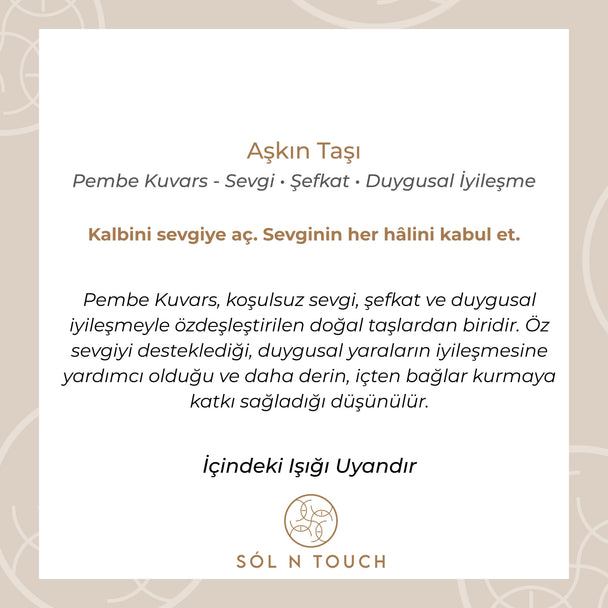 Aşkın Taşı – Pembe Kuvars Kolye 