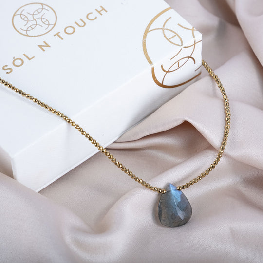 Dönüşümün Kolyesi – Labradorit & Gold Hematit