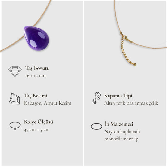 Sezginin Taşı – Ametist Kolye
