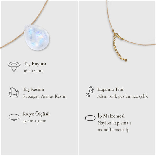 Dişil Enerjinin Taşı – Ay Taşı Kolye