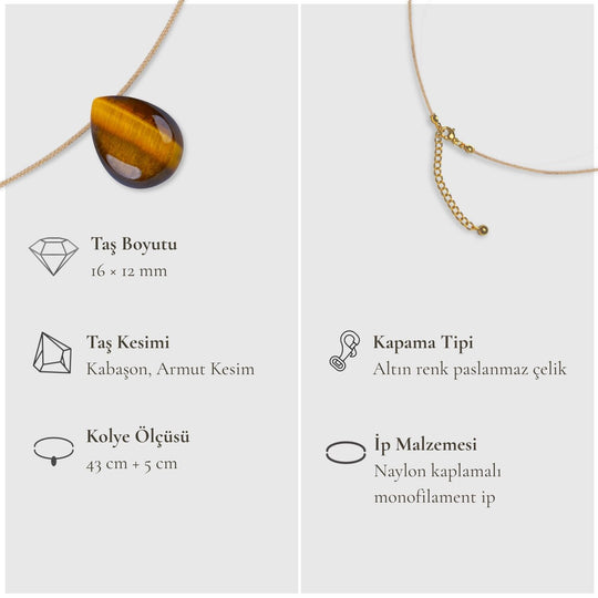 Başarının Taşı – Kaplan Gözü Kolye 