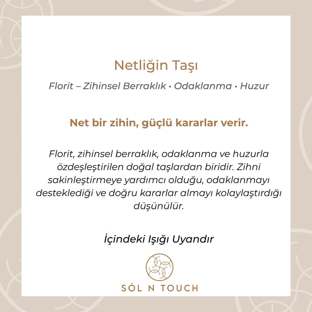 Netliğin Taşı – Florit Kolye 