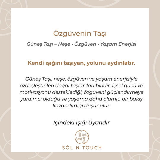 Özgüvenin Taşı – Güneş Taşı Kolye