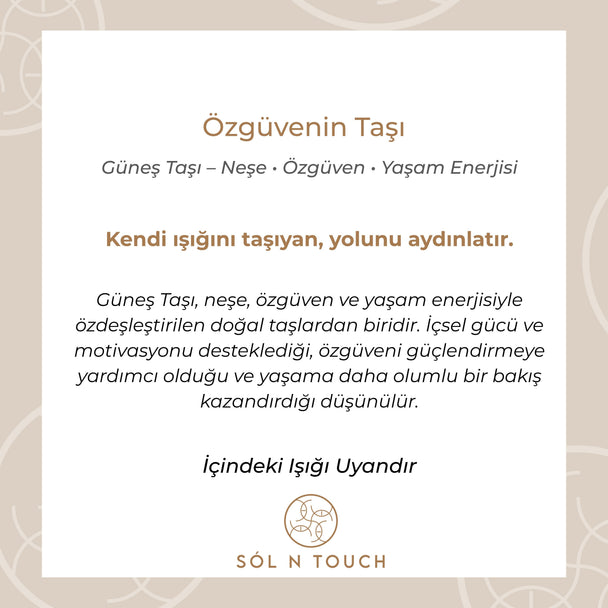Özgüvenin Taşı – Güneş Taşı Kolye