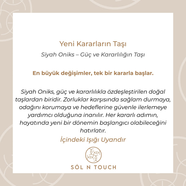 Yeni Kararların Taşı – Siyah Oniks Kolye