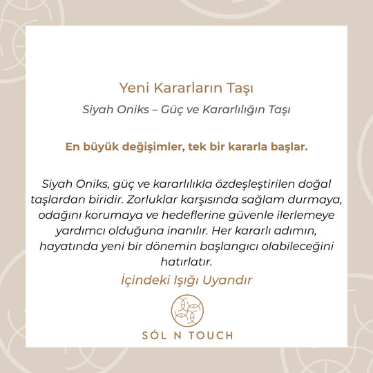 Yeni Kararların Taşı – Siyah Oniks Bileklik