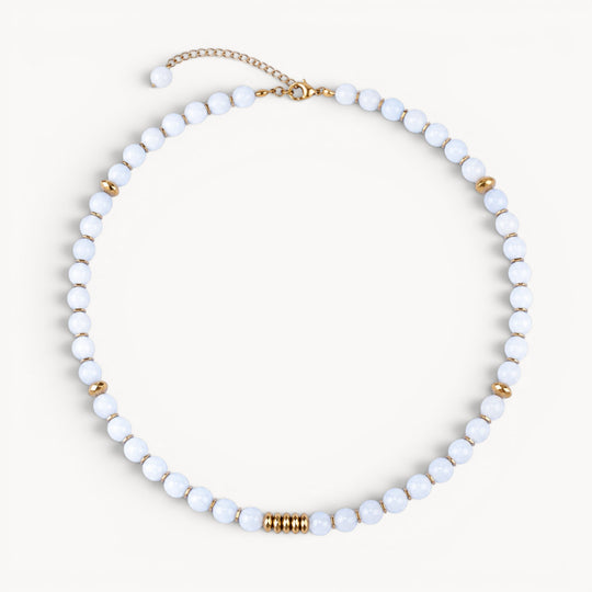 Yeniden Doğuşun Taşı – Ay Taşı Kolye (Gold Hematit)