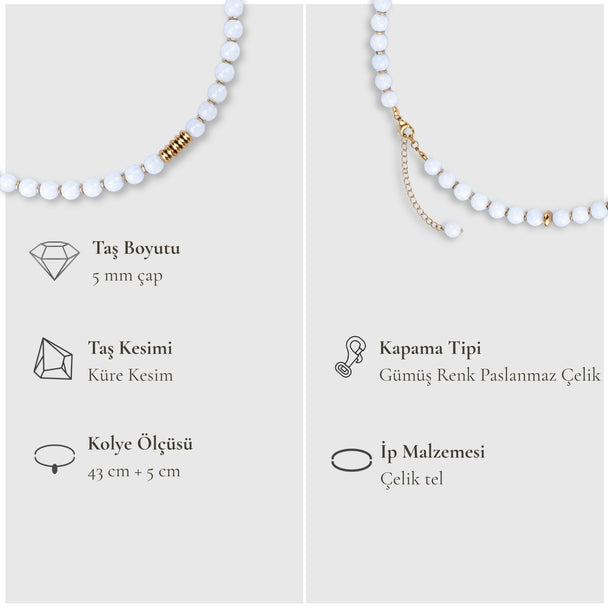 Yeniden Doğuşun Taşı – Ay Taşı Kolye (Gold Hematit)