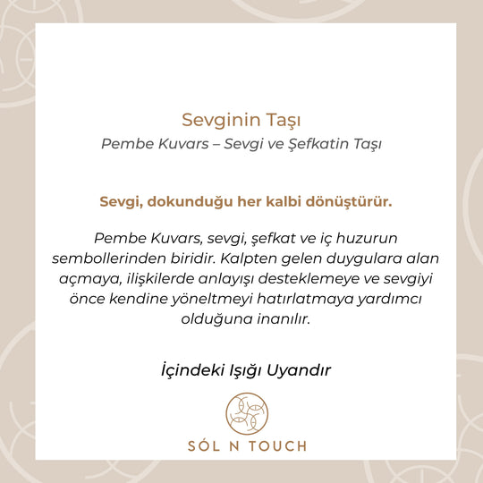 Sevginin Taşı – Pembe Kuvars Kolye