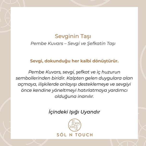 Sevginin Taşı – Pembe Kuvars Kolye