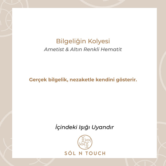 Bilgeliğin Kolyesi – Ametist & Gold Hematit