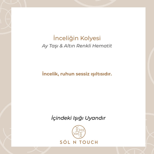 İnceliğin Kolyesi – Ay Taşı & Gold Hematit