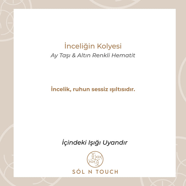 İnceliğin Kolyesi – Ay Taşı & Gold Hematit