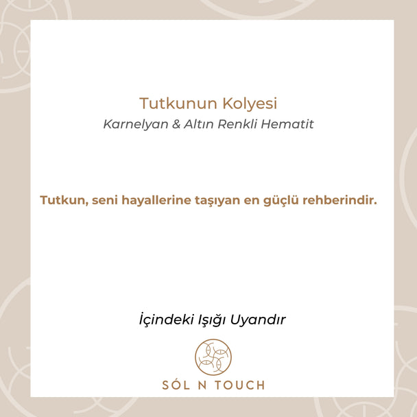 Tutkunun Kolyesi – Karnelyan & Gold Hematit