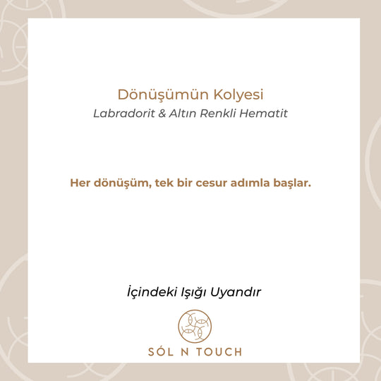 Dönüşümün Kolyesi – Labradorit & Gold Hematit