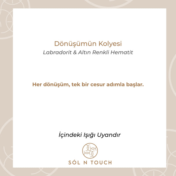 Dönüşümün Kolyesi – Labradorit & Gold Hematit