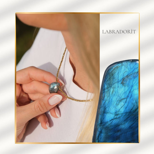 Dönüşümün Kolyesi – Labradorit & Gold Hematit
