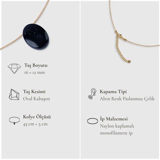 Akrep Burcu Taşı - Obsidiyen Kolye