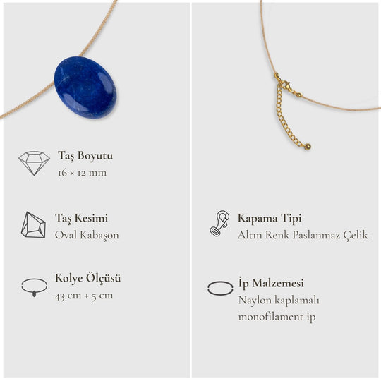 Terazi Burcu Taşı - Lapis Lazuli Kolye